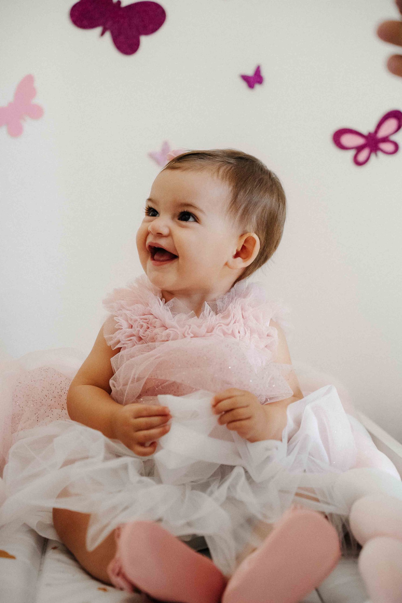 La bambina con l’abito del battesimo