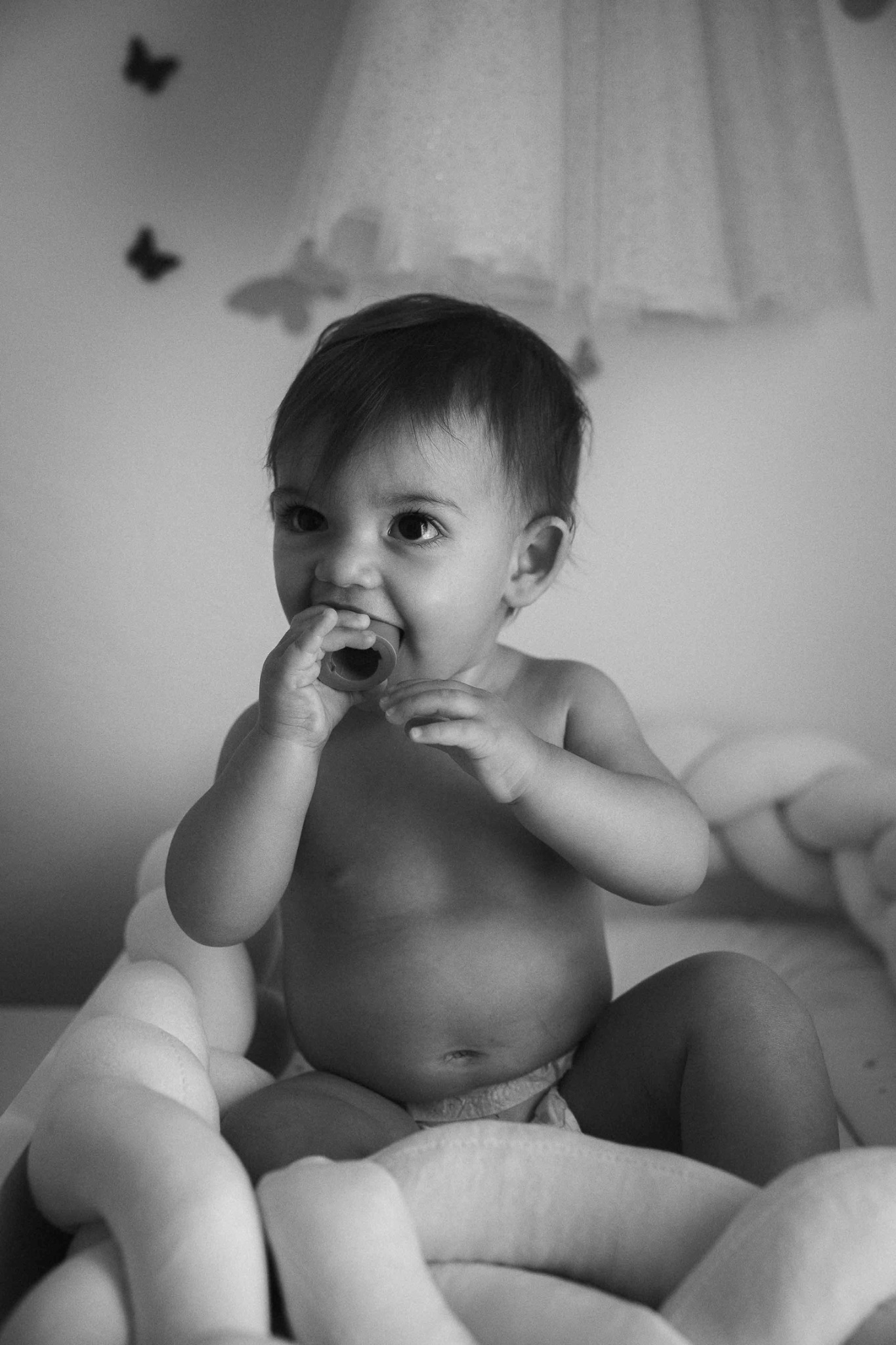 Ritratto della bambina in bianco e nero