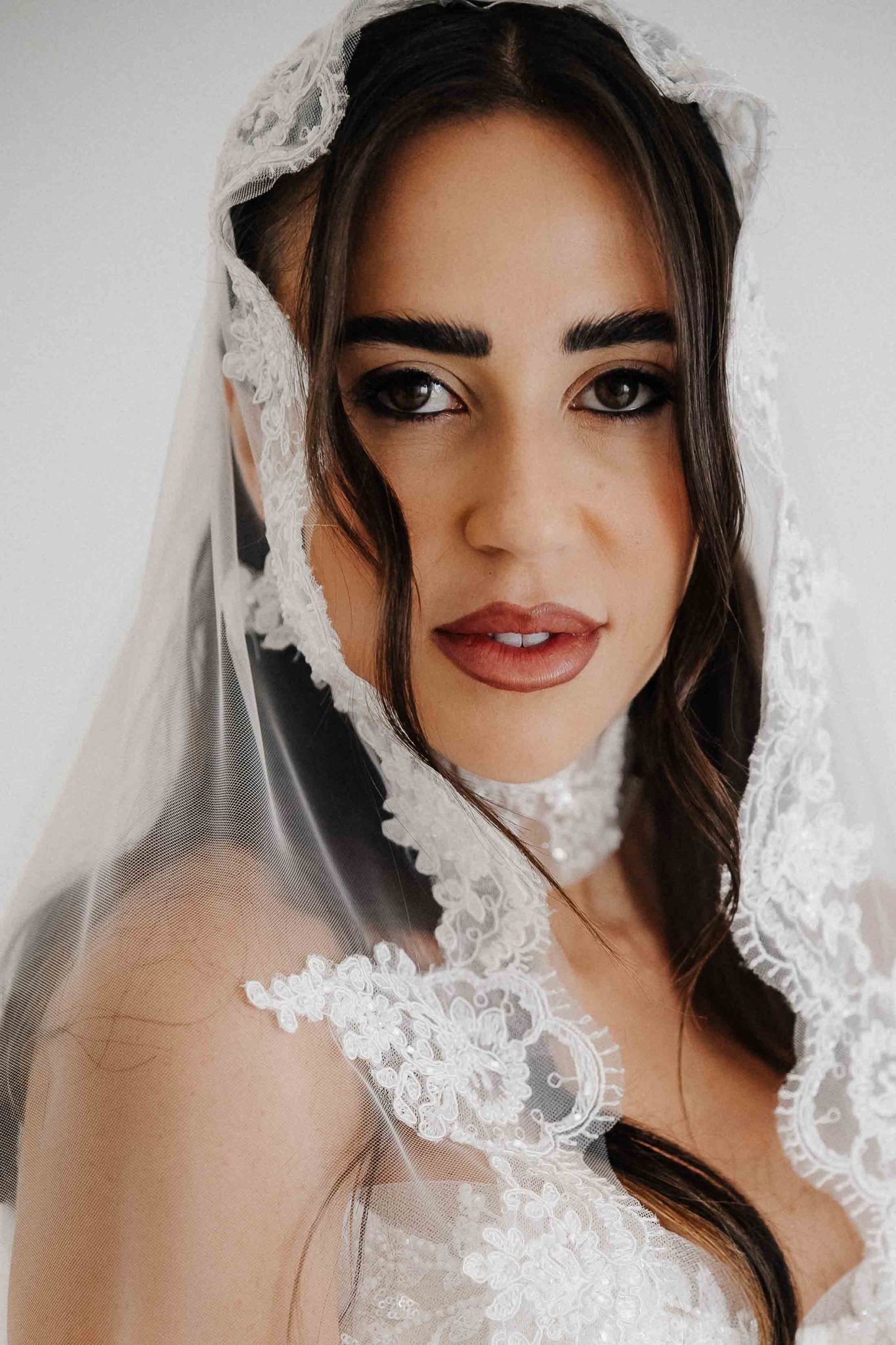 Ritratto della sposa con il velo