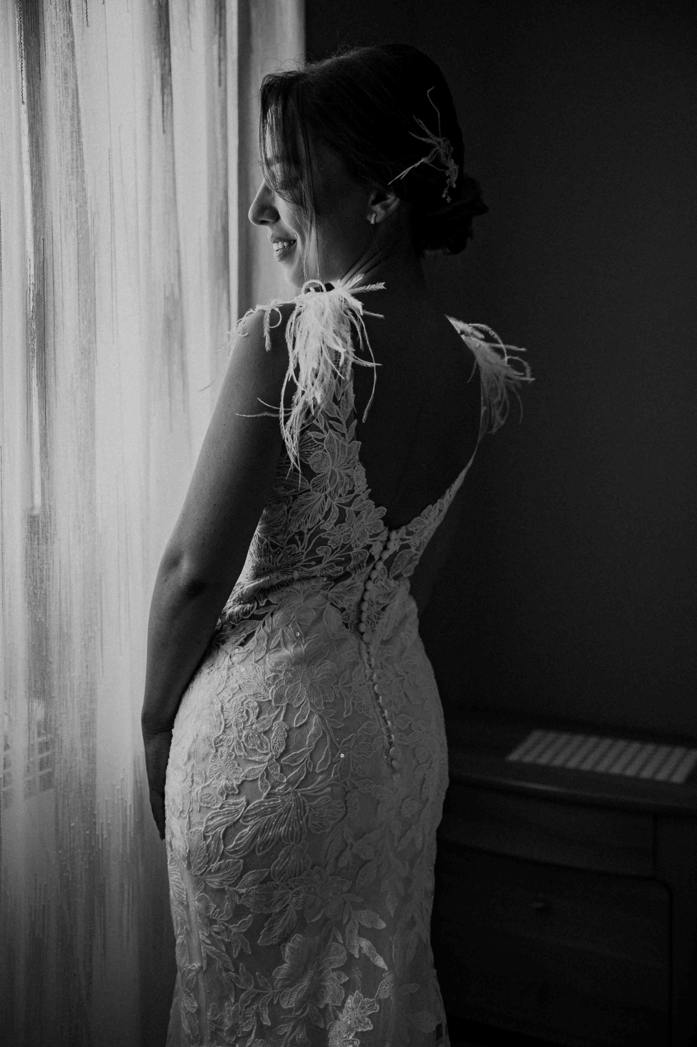 La sposa con il suo abito